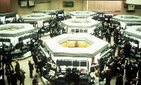 Stock Exchange trading floor as computerised 